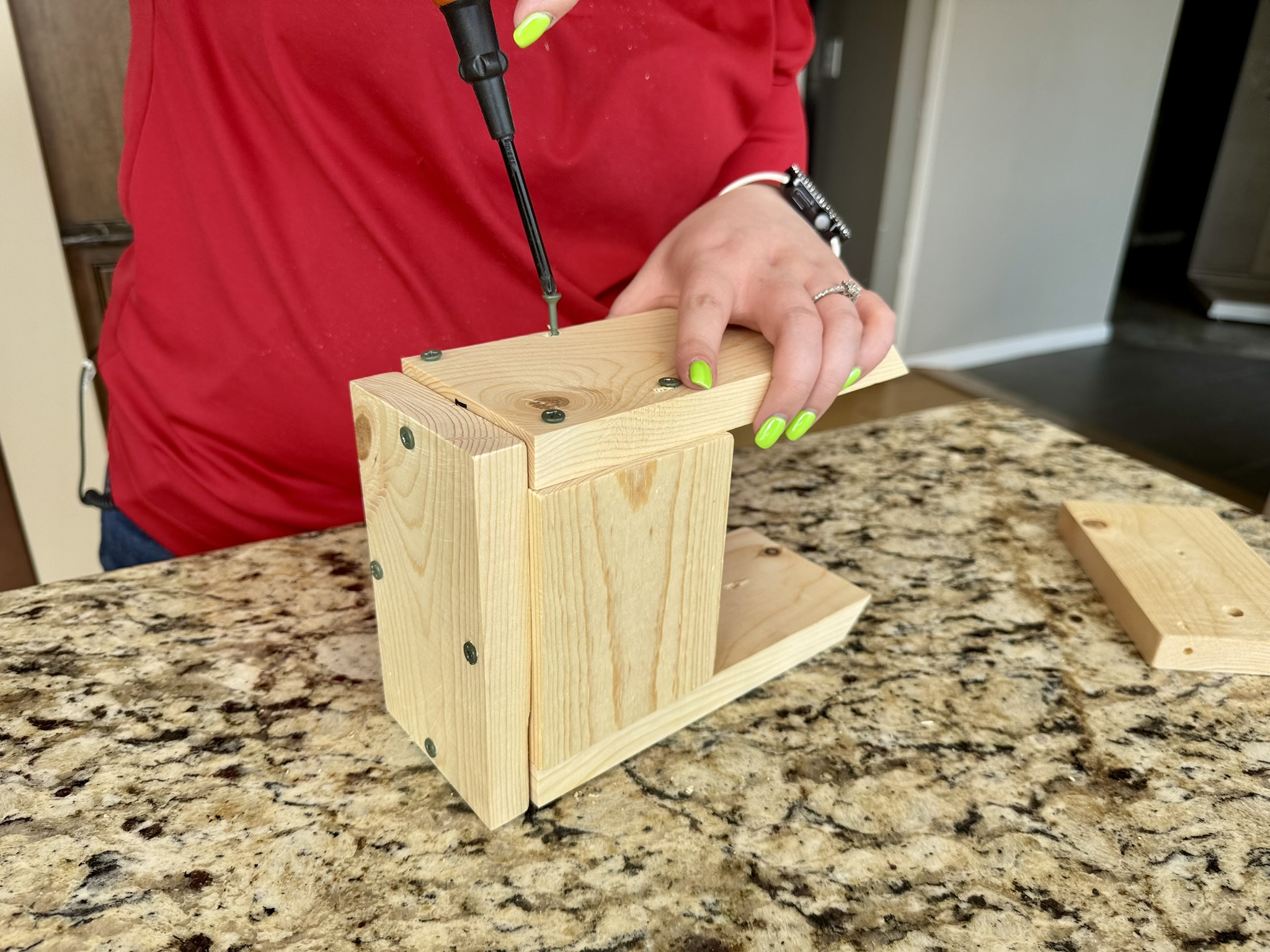 attach pieces 5 and 2 to pieces 3 and 4